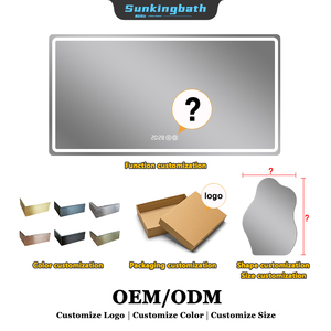 Thiết kế mới phòng tắm <span class=keywords><strong>Led</strong></span> Gương IP44 IP65 cảm ứng cảm biến bluetooth chống sương mù phòng tắm vòi hoa sen thông minh gương với <span class=keywords><strong>LED</strong></span> ánh sáng - Product Image 2