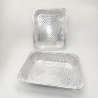 Barquette rectangulaire jetable en aluminium de qualité alimentaire, boîte en aluminium argentée, plateau en aluminium, assiette, boîte à lunch