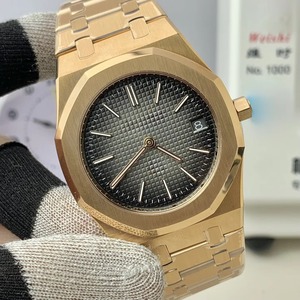 Reloj de Pulsera Mecánico para Hombre, Estilo Clásico 16202, Lujoso, Correa de Acero Dorado de 18k, Ultrafino, CNC, Superluminoso, Gran Venta - Product Image 1