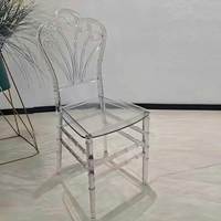 Chaise en résine transparente moderne pour hôtel, restaurant, mariage, événement, mobilier d'intérieur, chaise en cristal transparent