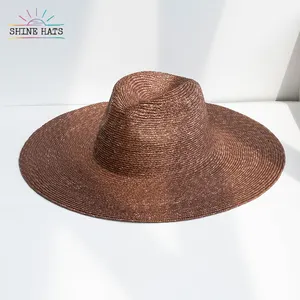 Shinehats 2023 Custom Panama Jazz Fedora Top Wheat Straw Hats Colorful Sombrero for Women Ladies Luxury