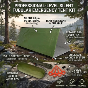 <span class=keywords><strong>Tenda</strong></span> di Sopravvivenza d'Emergenza per 1-2 Persone, Impermeabile, Ultraleggera, Pieghevole, in Mylar, per Campeggio all'Aperto - Product Image 3