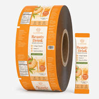 Film d'emballage souple laminé haute barrière imprimé sur mesure pour sachets de bonbons gélifiés aux fruits, film d'emballage OEM