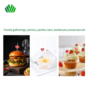 Piques à cocktail en bambou en forme de cœur de 12 cm, écologiques et compostables, pour la Saint-Valentin, les fêtes et la décoration des restaurants - Product Image 5