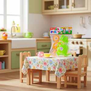 <b>Kids</b> <b>Tea</b> Party Play <b>Set</b> with Teapot Cups and Kitchen Accessories BOPP Packed - Product Image 2