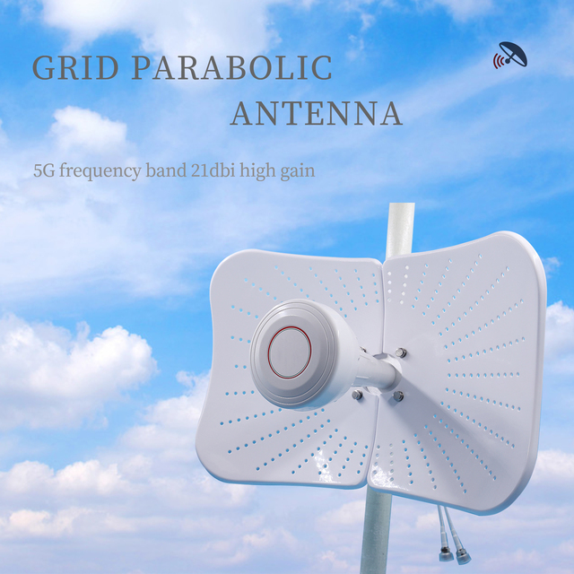 4G 5G 1700-4200Mhz High Gain Long Range 2x22dBI MIMO Parabolic Dish Hyperbolic Antenna for Router Communication