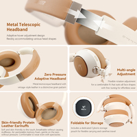 Headphone nirkabel C808 ANC BT 5.4, Headset nirkabel Over-Ear, mendukung koneksi perangkat ganda, Mode Boost Bass, desain dapat dilipat