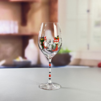 Verre à vin en cristal peint à la main, gobelet à vin de Bourgogne, 500 ml, mélamine, verres à dégustation de vin personnalisés pour mariage, anniversaire