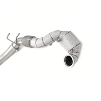 MPER pour Audi TT MK3 2.0T Downpipe en acier inoxydable avec bouclier thermique, son d'échappement agressif, amélioration des performances, Plug and Play