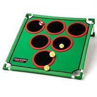 Ensemble de jeu de mini-golf portable avec cibles en métal et plastique, jeu d'entraînement de golf et de pong pour l'intérieur et l'extérieur, idéal pour les fêtes de famille et les jardins.