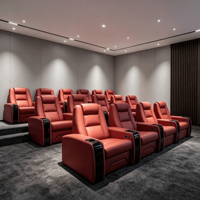 Canapé inclinable de luxe pour home cinéma, fauteuil électrique en cuir avec porte-gobelet et mobilier de salon, petit canapé