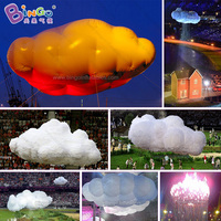 Ballons gonflables géants en forme de nuages suspendus, ballons à l'hélium personnalisés avec LED pour la décoration d'événements en plein air