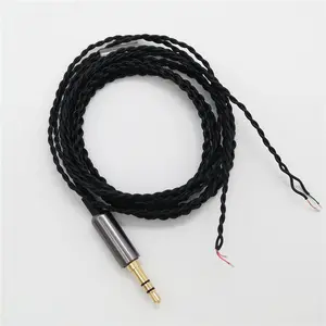 universal 3.5MM jack Semi-finished braided cable earphone repairing earphone cable DIY earphone headphone accessories