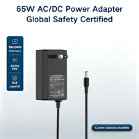 Adaptateur secteur universel MYIXI 60W 19,5V 3,42A DC, prise EU, 55V AC, matériau PC, LED et Micro USB