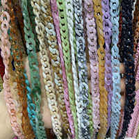 Chaîne en résine acrylique colorée pour bijoux, collier en plastique, fabrication directe, offre spéciale, 2021
