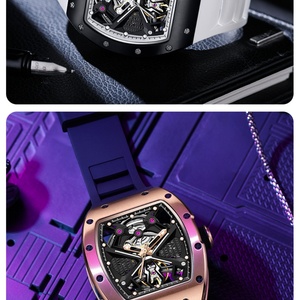 Men's <b>Automatic</b> Mechanical Watch with Stainless Steel Case Silicone Strap Fashion Waterproof Luminous <b>Wristwatch</b> - Product Image 5