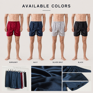 Pantalones Cortos Casuales de Seda de Morera 100% para Hombre, Transpirables, para Playa, con Logotipo Personalizado, Premium, Suaves, Ligeros, para Vacaciones de Verano - Product Image 4