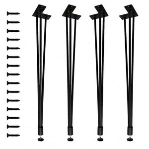 Pieds de table en acier de 12 mm, 3 tiges, base de table moderne, durable, pour chambre à coucher, utilisation en extérieur - Product Image 2