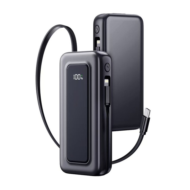 35W Power Bank with Retractable 70cm Cable 10000mAh Big Capacity 2025 PD Battery 2025 Product Type Power Banks
