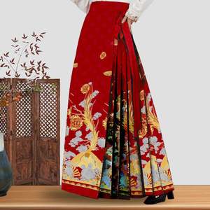 JEFFERY Hanfu vestido chino tradicional dinastía Ming <span class=keywords><strong>Han</strong></span> Fu boda rojo vestido chino boda MAMIANQUN Drapey Hanfu para mujer - Product Image 3