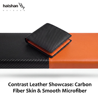 Dompet Lipat Tiga Pendek untuk Pria, Bahan Mikrofiber, Kapasitas Besar, Kantong Koin, Bisnis, Harian, Portabel, Ringan, Perjalanan