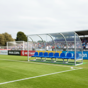 Refugio Móvil para Equipo de Fútbol de 6 Plazas, Banquillos para Fútbol con Asientos Tipo Cubeta para la Línea de los Reservas en Campos de Fútbol PY-ZBB-6 - Product Image 3