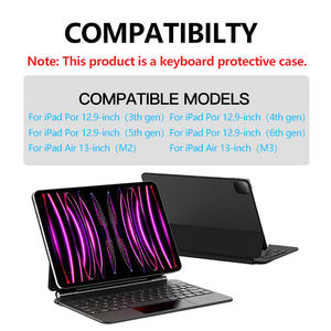 Étui <span class=keywords><strong>clavier</strong></span> intelligent portable et fin pour <span class=keywords><strong>iPad</strong></span> Pro 12,9 pouces avec pavé tactile rétroéclairé magnétique, style <span class=keywords><strong>clavier</strong></span> magique à mécanisme à ciseaux - Product Image 2