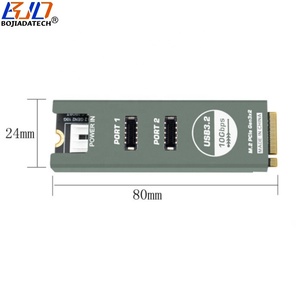 Nouvelle carte d'extension adaptateur M.2 NVMe M-Key avec 2 connecteurs USB <span class=keywords><strong>3.2</strong></span> Type-E (Type-C frontal) et boîtier en alliage d'aluminium - Product Image 4