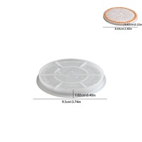 INTODIY circulaire Relief dentelle plateau ornement Base Silicone moule dentelle ronde Photo cadre pendentif Silicone moule
