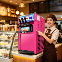 Machine à glace molle commerciale en acier inoxydable 304, congélation rapide, étanche, silencieuse, certifiée CE