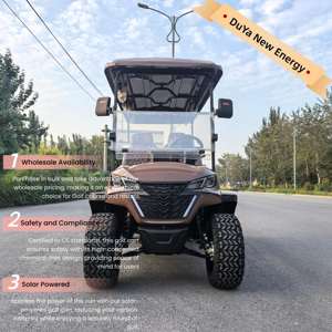 2025 nouveau modèle nouveau design voiturette de golf LED phare auvent chariot de golf électrique mini voiture électrique panneau solaire production d'énergie - Product Image 2