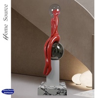 Sculpture de fille en verre et acier de grande taille pour la maison, décoration de salon, canapé, escalier