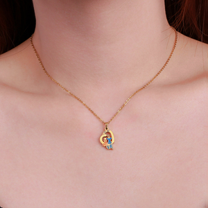 Collar con Colgante de Corazón Chapado en Oro 304 316, Diseño de Dibujos Animados, Cadena de Serpiente, Joyería Linda Unisex para Uso Diario - Product Image 6