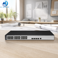 Switch Ethernet Gestionado Óptico Gigabit SFP de 24 Puertos 5720-28X-SI-24S-DC con 4x 10G SFP+ Uplinks Fijos y Módulo de Alimentación DC -48V