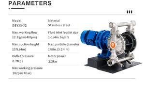 GODO Pompe électrique haute pression DBY3S-32P Pompe à double membrane Pompe de transfert d'huile en acier inoxydable - Product Image 5