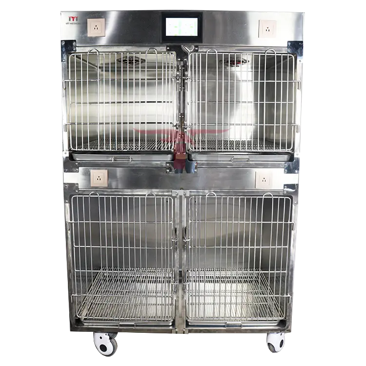MT MEDICAL New Type Temperature Warm Infrared Therapy Oxygen Cage Pet Hospital Oxygen Chamber animal cage price