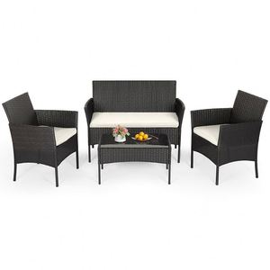 Fauteuil à bascule d'extérieur <span class=keywords><strong>en</strong></span> rotin PE personnalisable à faible MOQ, ensemble de chaises à bascule <span class=keywords><strong>en</strong></span> osier <span class=keywords><strong>pour</strong></span> véranda et jardin - Product Image 5