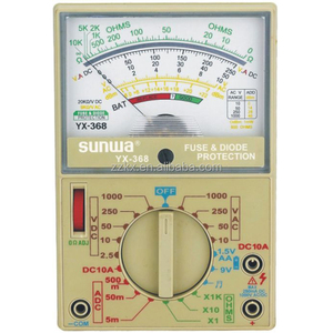 มัลติมิเตอร์แบบอนาล็อก YX-368 ความไวสูง พร้อมฟิวส์ป้องกันการเคลื่อนไหว - Product Image 1