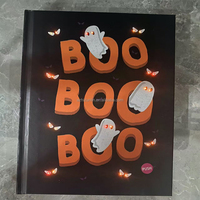 Carnet de notes A4 à couverture rigide avec lumière LED, journal secret lumineux pour Halloween, vente directe d'usine Zhizunlin, personnalisable