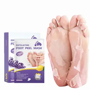 Custom Private Label Moisturizing Lavender Feet Peeling Socks Soften Footmask Patch Skin Care Exfoliating Foot Mask