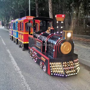 Centro comercial barato, trenes eléctricos para niños pequeños, paseos en parque de atracciones, tren turístico de uno a cuatro alimentado por batería, No con pista - Product Image 1