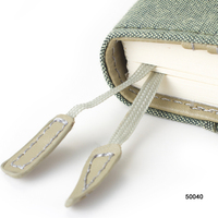A6 Mini Journal Notebook Nützliches wieder verwendbares PU-Leder-Notebook mit Kartens teck platz und zwei Stifts ch laufen