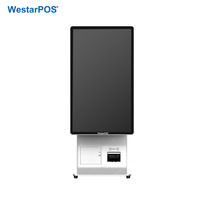 Kiosque de commande automatique pour restaurant rapide WestarPOS CRS001 avec grand écran de 23,8 pouces, à fixer au mur ou sur pied