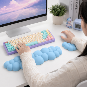 Customized Ergonomic Computer <b>Keyboard</b> Wrist Cloud Designed Memory Foam Cartoon Style Stock Available Wrist <b>Mouse</b> Pad - Product Image 3