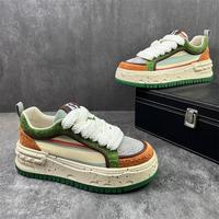 Chaussures pour hommes à semelle épaisse et tendance, modèle T5, nouvelle collection automne 2025, baskets décontractées blanches polyvalentes rehaussantes, populaires pour le sport
