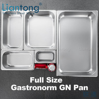 Lebensmittel qualität SS201/304 Material Hotel buffet Ausrüstung 1/3 Größe Dampf tisch pfanne Gastro norm GN Pfanne