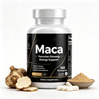 En stock Capsules de racine de Maca K-green pour femmes Vitamines extra-fortes 100 mg pour adultes 2 capsules par jour