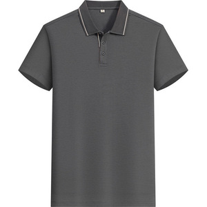 เสื้อโปโลแขนสั้นสั่งทำพิเศษ สีพื้น แต่งขอบตัดกัน ผ้าโพลีเอสเตอร์ ชุดยูนิฟอร์มทำงาน ใช้ได้ทุกวัน - Product Image 2