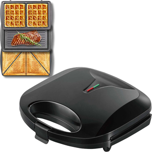 Máquina Eléctrica Multifunción 9 en 1 y 8 en 1 Desmontable para Hacer Waffles Triangulares, Donuts, Nueces, Hot Dogs, Pasteles y Platos con Forma de Sonrisa - Product Image 1