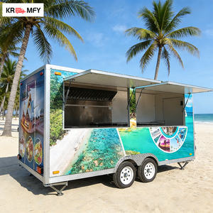 Remolque Multifuncional de Fibra de Vidrio para Catering Comercial de Helados y Donuts, con Equipamiento Completo y Personalizable para Papas Fritas y Bocadillos - Product Image 1